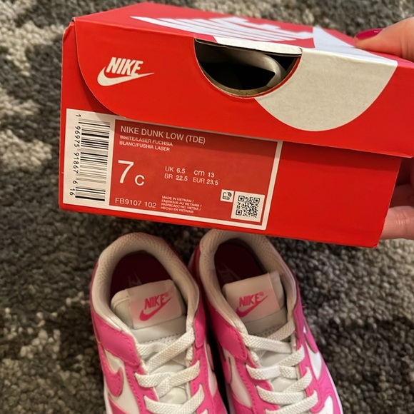 Nike Dunk Low Pink 7c - Picture 3 of 9
